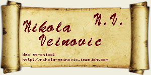 Nikola Veinović vizit kartica